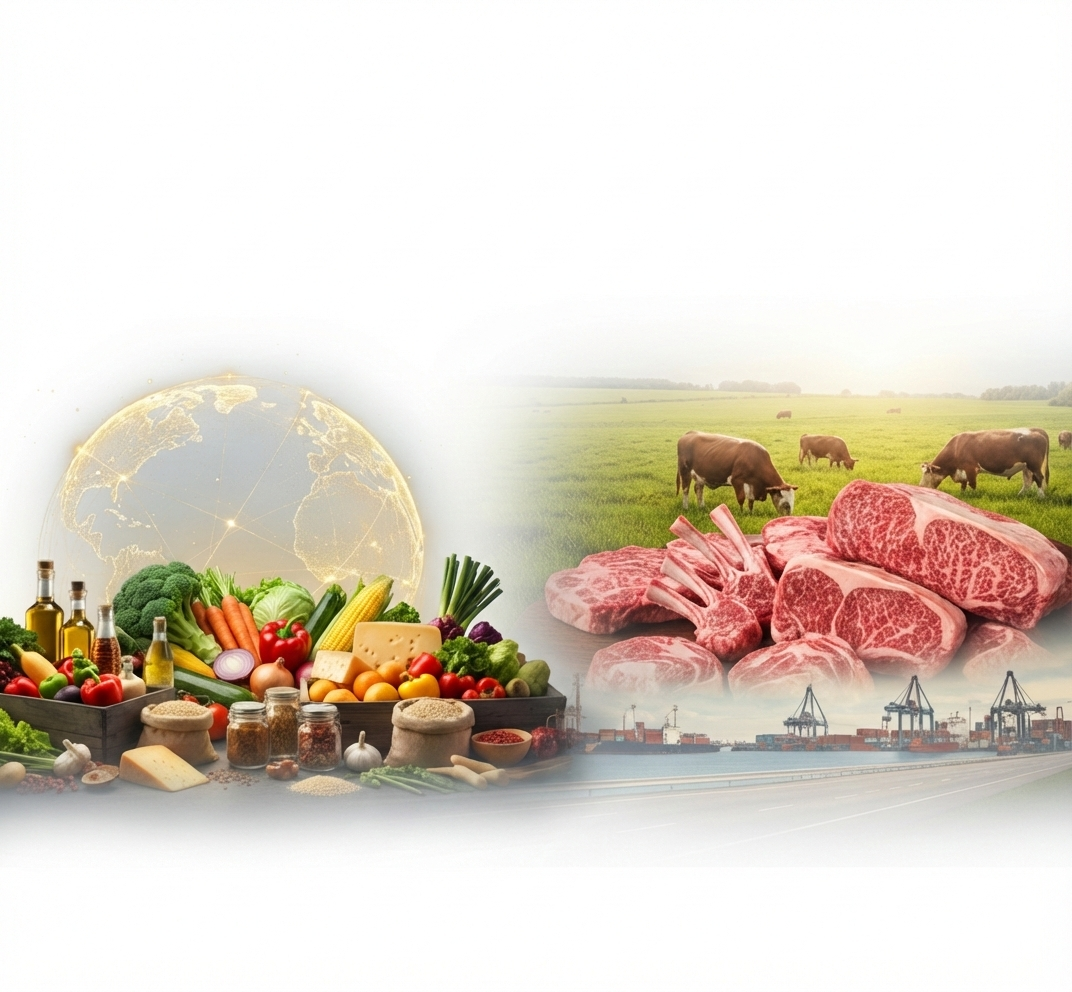 توريد واستيراد المواد الغذائية والمواشي واللحوم